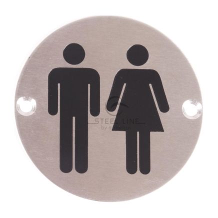 Steel Line Unisex Symbol Satin Stainless Steel finish