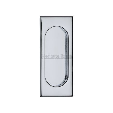 Flush Pull Handle 105mm Polished Chrome Finish