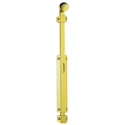 Surface Bolt - Extended 355mm - Polished Brass
