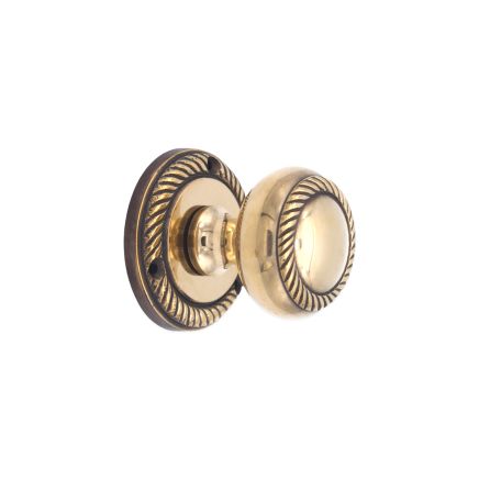 Georgian Mortice Door Knob Aged Brass