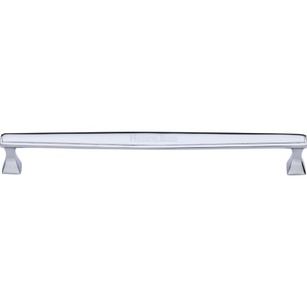 Heritage Brass Cabinet Pull Deco Design 254mm CTC Polished Chrome Finish
