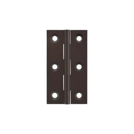 Millhouse Brass Cabinet Butt Hinges 64mm x 35mm x 2mm - Urban Dark Bronze