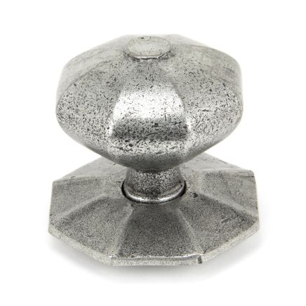Pewter Octagonal Centre Door Knob - Internal
