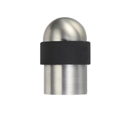 Zoo Hardware Door Stop Floor Mounted - Round Collared Domed Top 51mm Projection - Satin Stainless