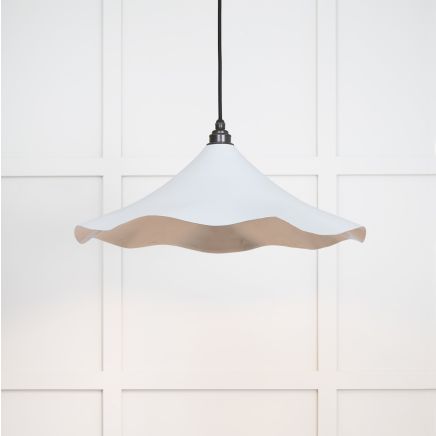Smooth Nickel Flora Pendant in Birch