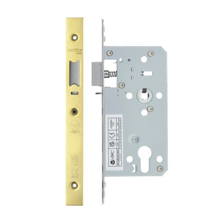 Zoo Hardware 2 Piece - DIN night latch - 72mm c/c - backset 55mm - Gold
