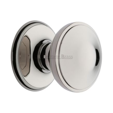 Heritage Brass Round Centre Door Knob 3" Polished Nickel finish