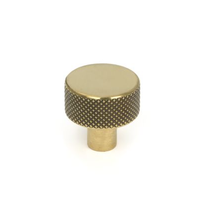 Aged Brass Brompton Cabinet Knob - 25mm (No rose)