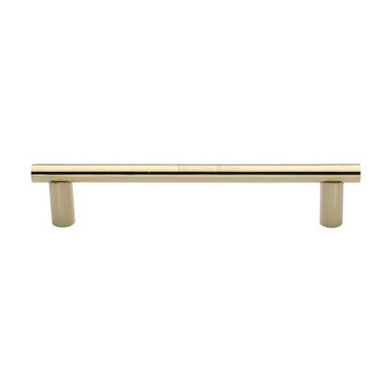 Heritage Brass Door Pull Handle&nbsp;Round Bar Design 336mm Polished Brass Finish