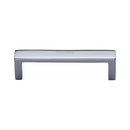 Heritage Brass Cabinet Pull Wide Metro Design 101mm CTC Polished Chrome Finish