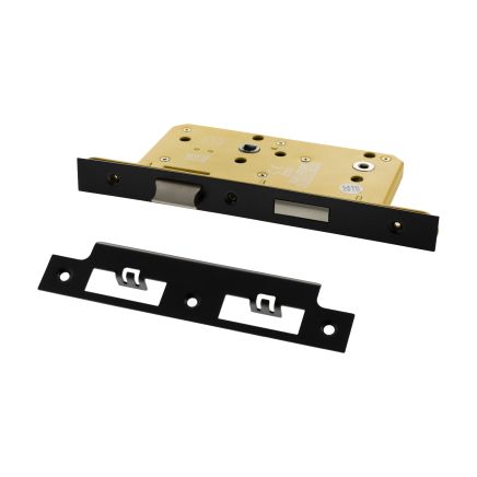 Atlantic DIN Heavy Duty Bathroom Lock Single Turn 60mm backset - Matt Black
