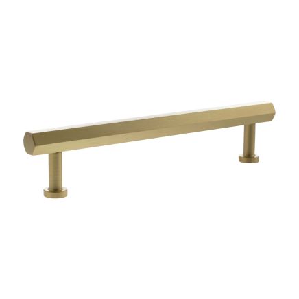 Millhouse Brass Pennington Hexagonal T-Bar Cabinet Pull Handle 160mm - Satin Brass