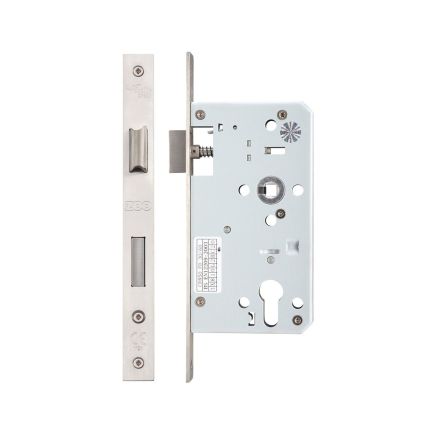 ZDL7260SS DIN Euro Sashlock - 72mm C/C - 60mm Backset - Square Forend