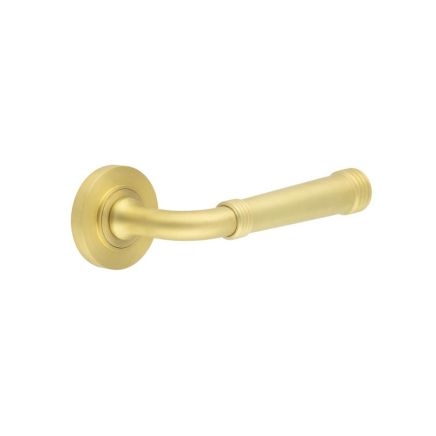 Highgate Door Handles Plain Rose Satin Brass - By Frelan Hardware - BUR35KIT235