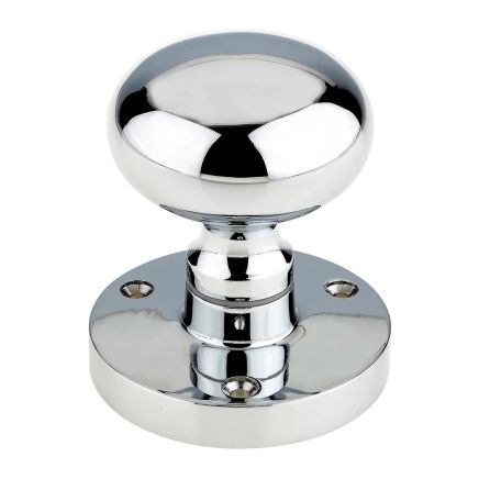 Zoo Hardware Zoo Mushroom Mortice Knob 61.5mm Rose dia. 52mm dia knob - Chrome