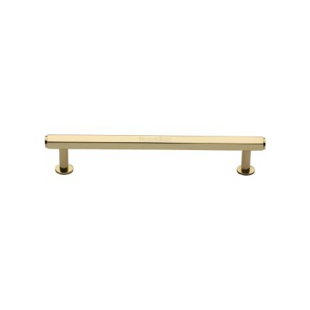 Heritage Brass Cabinet Pull Hexagon Design with 16mm Rose 128mm CTC Polished Brass finish