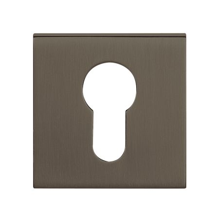 Tupai Rapido Curva/QuadraLine Euro Escutcheons on Square Rose - Titanium