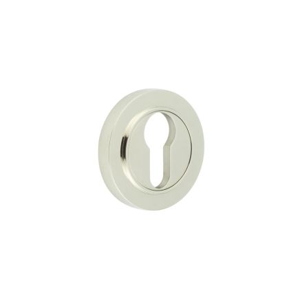 Burlington Euro Profile Escutcheons Plain Rose Polished Nickel - By Frelan Hardware - BUR-61PN-71PN