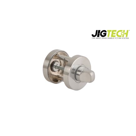 Jigtech Round Bathroom Turn & Release Set Satin Chrome