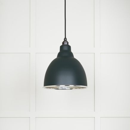 Hammered Nickel Brindley Pendant in Dingle