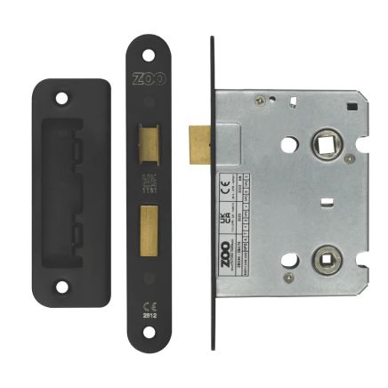 Zoo Hardware Bathroom Lock 3" - 57mm c/c - Black
