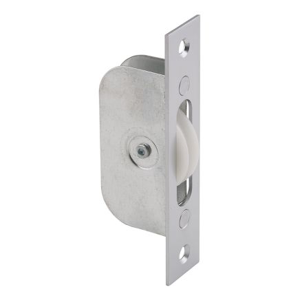 Sash Window Axle Pulley No 2 - Satin Chrome