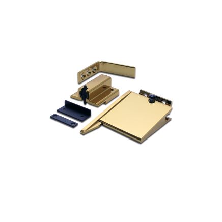 Zoo Hardware Size 3-6 Double Rebated Door Selector - Complete With 102mm Arm, Standard Rebate Catch - Polished Brass