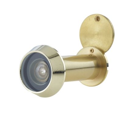 Jedo 180 Degree Door Viewers to Fit 50-70mm Doors FD30/60 C/W Intumescent Satin Brass - By Frelan Hardware - JV945SB