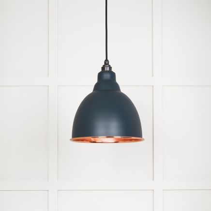 Smooth Copper Brindley Pendant in Soot
