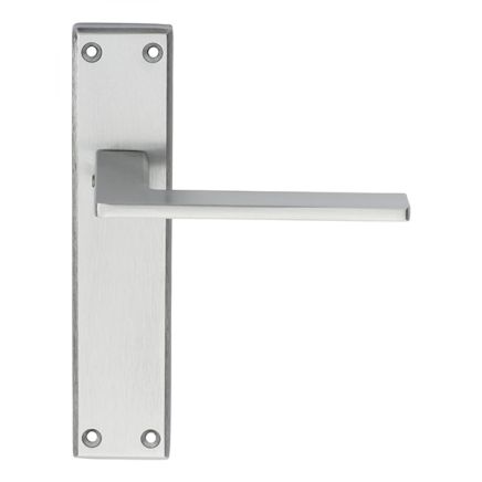 Serozzetta Zone Lever On Latch Backplate - Satin Chrome