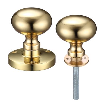 Zoo Hardware Zoo Mushroom Rim Knob 61.5mm Rose dia. 52mm dia knob - Brass