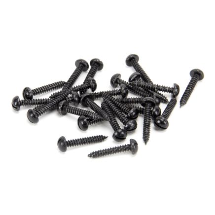 Black 8 x 1" Round Head Screws (25)