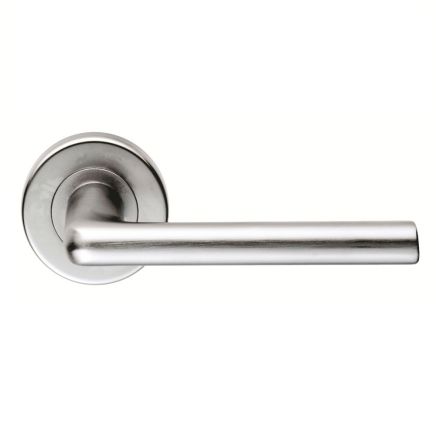 Serozzetta Uno Lever On Round Rose - Satin Chrome