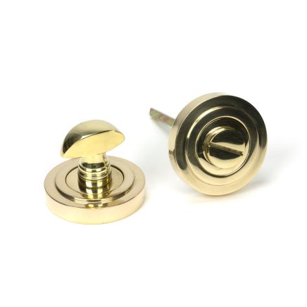 Polished Brass Round Thumbturn Set (Art Deco)