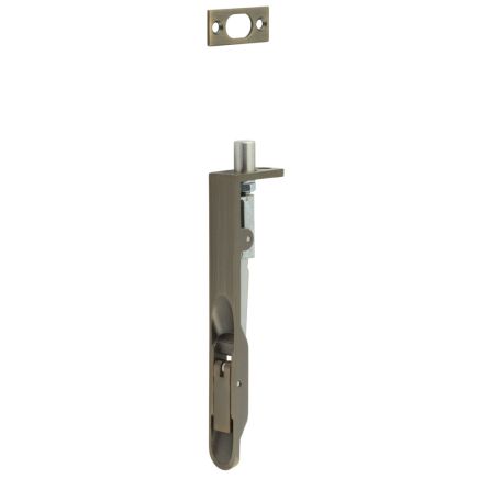 Lever Action Radius Flush Bolt 150x20mm Antique Brass - By Frelan Hardware - JSS50RAB
