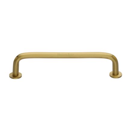 Heritage Brass Cabinet Pull Wire Design with 16mm Rose 160mm CTC Satin Brass Finish