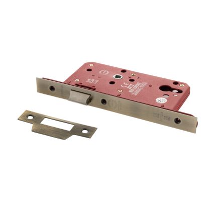 Atlantic DIN Latch 60mm backset - Antique Brass