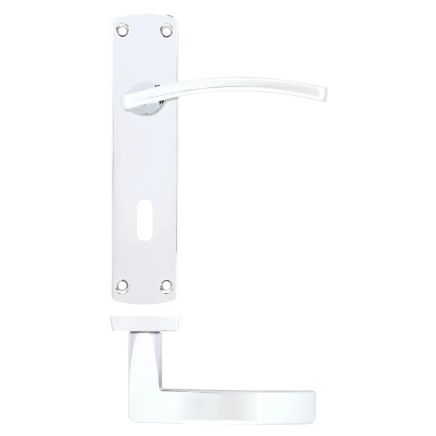 Zoo Hardware Toledo lever on lock backplate - Polished Chrome