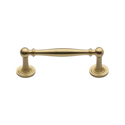 Heritage Brass Cabinet Pull Colonial Design 96mm CTC Satin Brass Finish