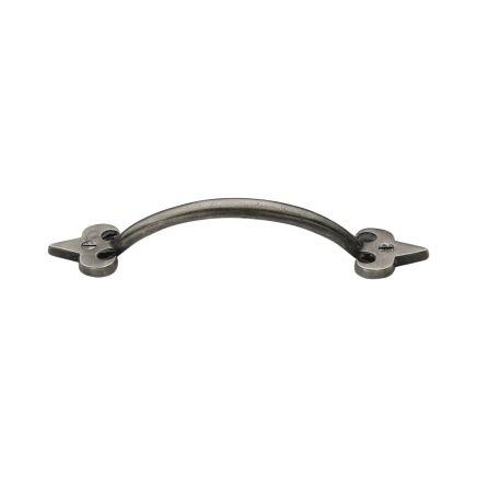 Rustic Pewter Cabinet Pull Fleur-de-lys Design 158mm