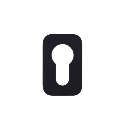 Zoo Hardware Euro Profile Escutcheon - Rosso Mini Squircle - 50 x 32 x 3 - Black