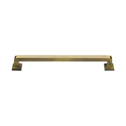 Heritage Brass Door Pull Handle Square Vintage Design 338mm Antique Brass Finish