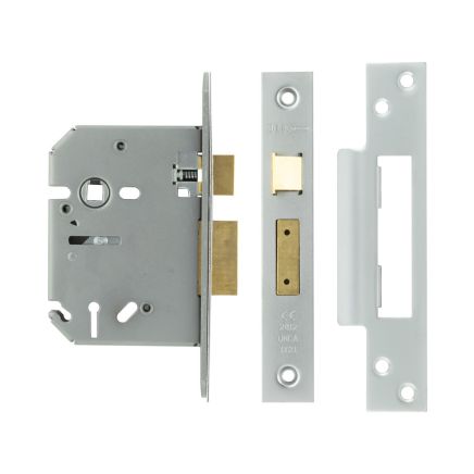 Jedo 3 Lever Sashlocks 76mm Satin Chrome - By Frelan Hardware - JL1091SC