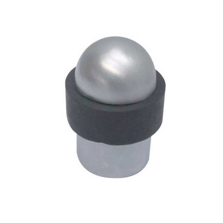 Jedo Dome Topped Floor Mounted Door Stop 48x28mm Satin Chrome - By Frelan Hardware - JV9560SC