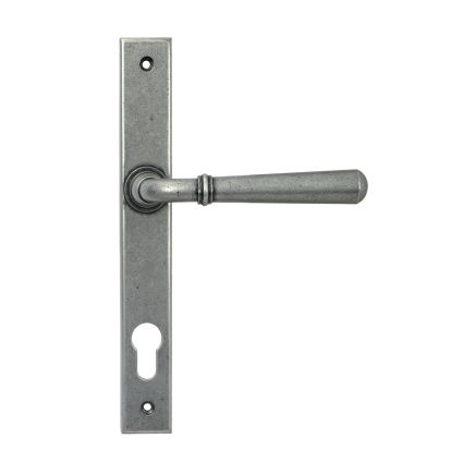 Pewter Newbury Slimline Lever Espag. Lock Set