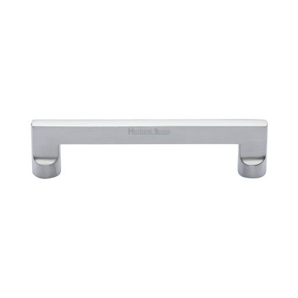 Heritage Brass Cabinet Pull Apollo Design 128mm CTC Satin Chrome Finish