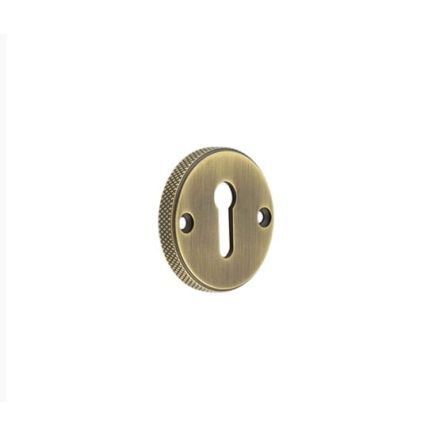 Burlington Westbourne Knurled Standard Keyway Escutcheon Antique Brass - By Frelan Hardware - BUR182AB
