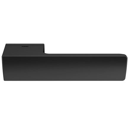Tupai Rapido RetaLine Cartelle Lever Door Handle on Long Rose - (Without Decorative Plate) - Pearl Black