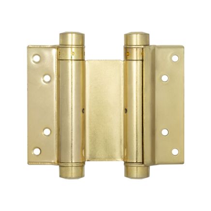 Double Action Steel Spring Hinges 102mm Electro Brassed - By Frelan Hardware - HB3005-4PB