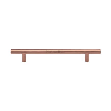 Heritage Brass Cabinet Pull Bar Design 160mm CTC Satin Rose Gold Finish